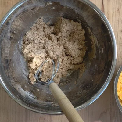 Red wheat cheddar bay biscuit dough before adding cheese